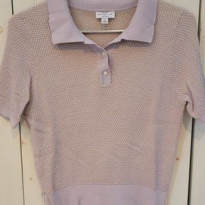Current Air Short Sleeved Lavender Sweater